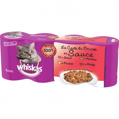 Whiskas Sauce 4 Box Meats 4x400g